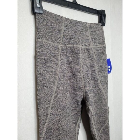 Joy Lab Space Dye 7/8 Workout Athletic Leggings Tights in Disco Brown - Picture 3 of 7